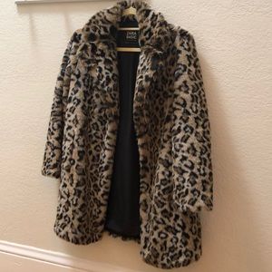 Zara leopard fur coat (like new)